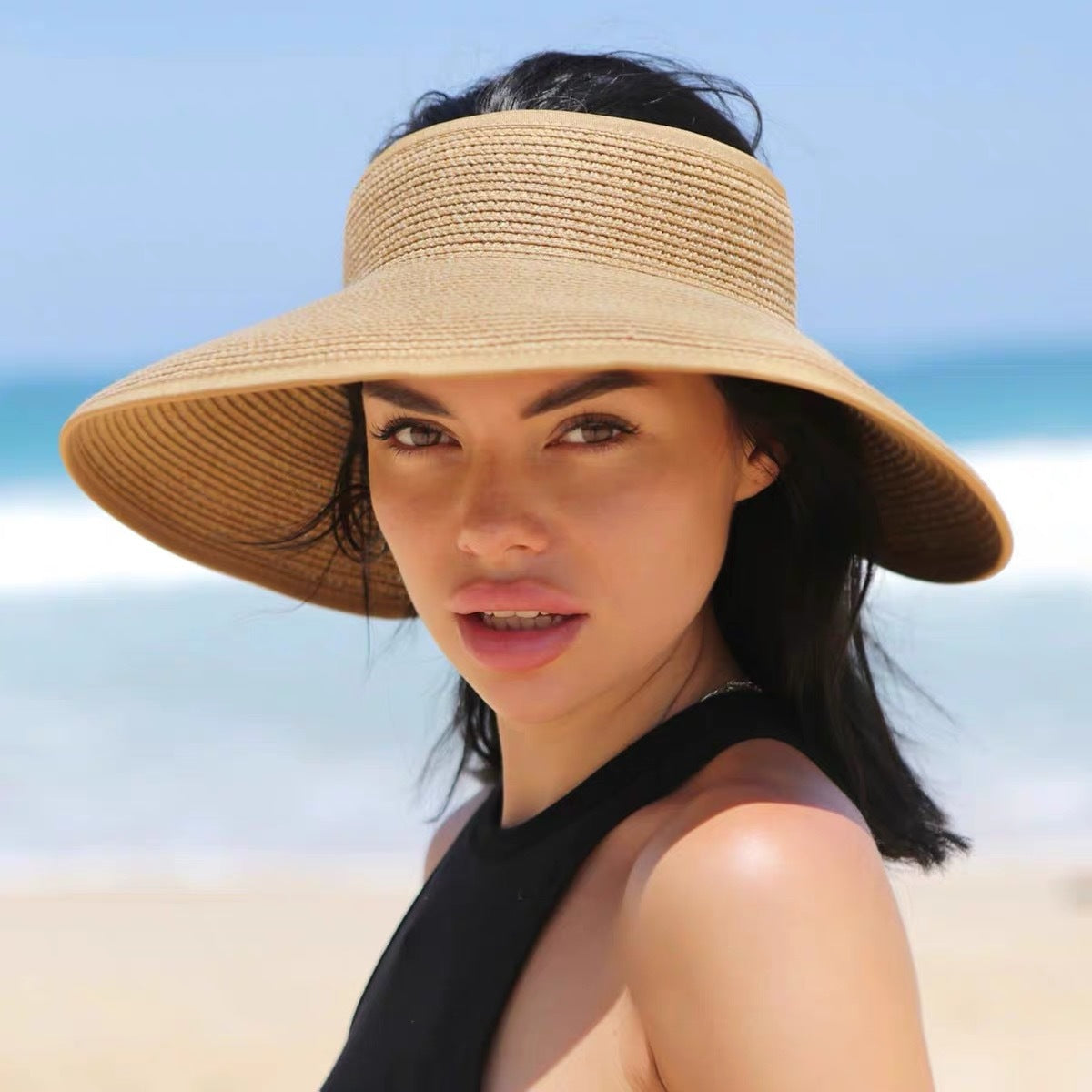 DinGora Women's Foldable Wide Brim Sun Visor Hat