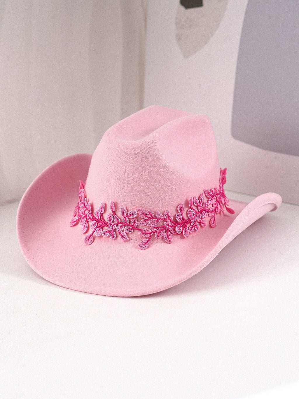DinGora Women's Floral Embroidered Wide Brim Western Hat